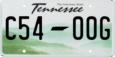 TN license plate C5400G