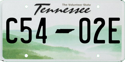 TN license plate C5402E