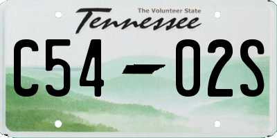TN license plate C5402S