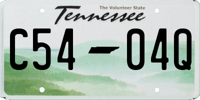 TN license plate C5404Q