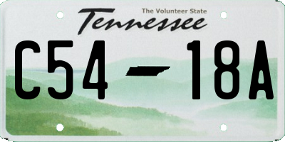 TN license plate C5418A