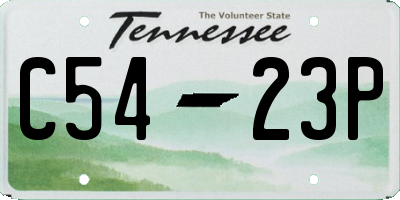 TN license plate C5423P