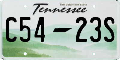 TN license plate C5423S