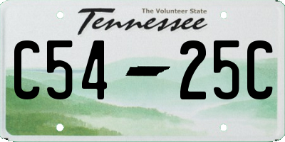 TN license plate C5425C