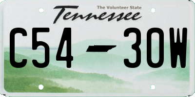 TN license plate C5430W