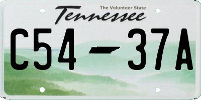 TN license plate C5437A