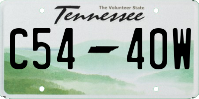 TN license plate C5440W