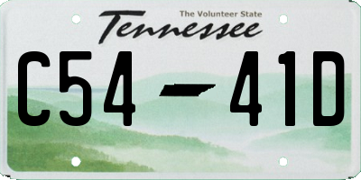 TN license plate C5441D