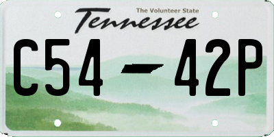 TN license plate C5442P