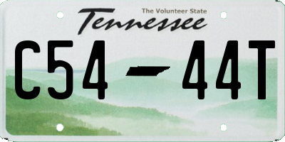 TN license plate C5444T