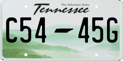 TN license plate C5445G