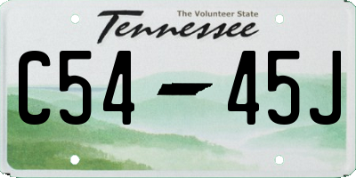 TN license plate C5445J