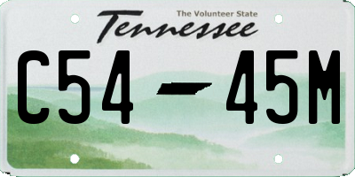 TN license plate C5445M