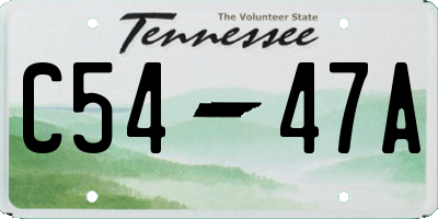 TN license plate C5447A