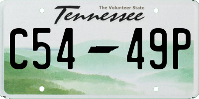 TN license plate C5449P