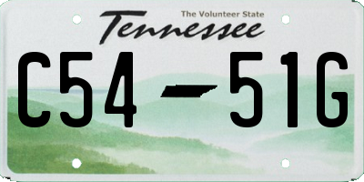 TN license plate C5451G
