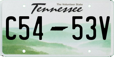 TN license plate C5453V