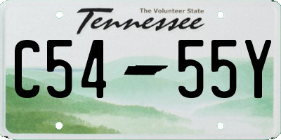 TN license plate C5455Y