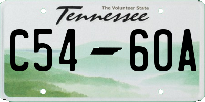 TN license plate C5460A
