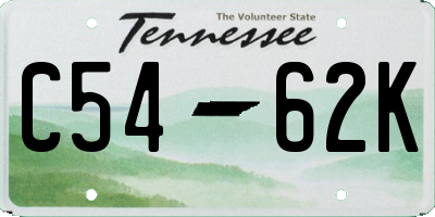 TN license plate C5462K