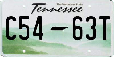 TN license plate C5463T