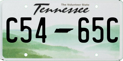 TN license plate C5465C