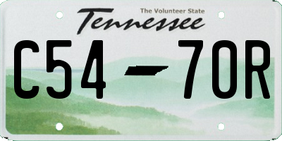 TN license plate C5470R