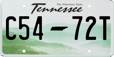 TN license plate C5472T