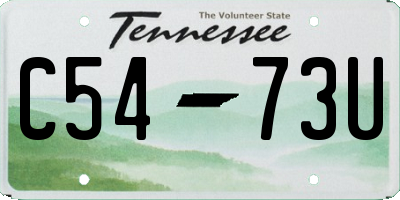 TN license plate C5473U