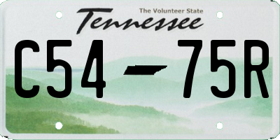 TN license plate C5475R