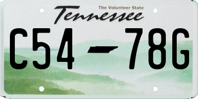 TN license plate C5478G