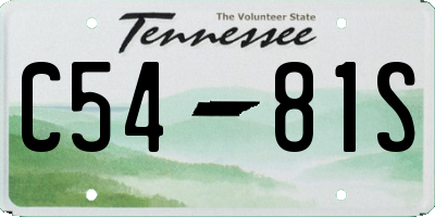 TN license plate C5481S