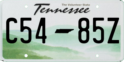 TN license plate C5485Z