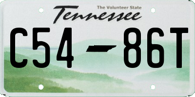 TN license plate C5486T