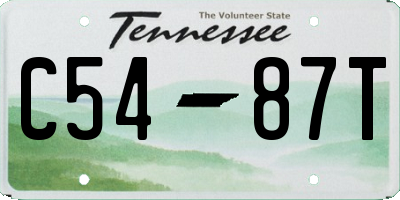 TN license plate C5487T