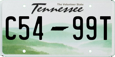 TN license plate C5499T