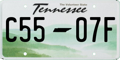 TN license plate C5507F