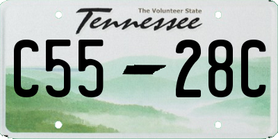 TN license plate C5528C
