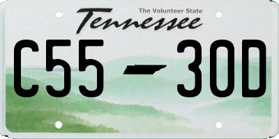 TN license plate C5530D