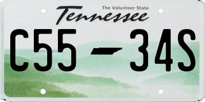TN license plate C5534S