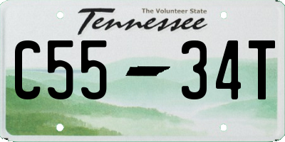 TN license plate C5534T