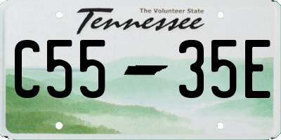 TN license plate C5535E