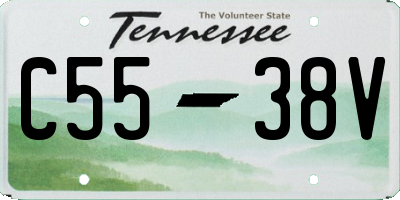 TN license plate C5538V