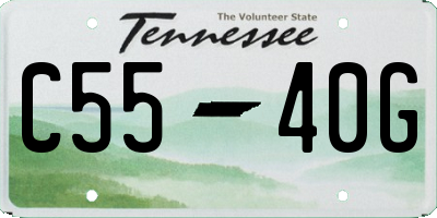 TN license plate C5540G