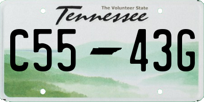 TN license plate C5543G