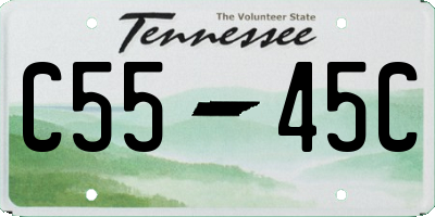 TN license plate C5545C
