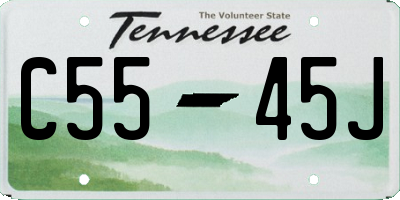 TN license plate C5545J