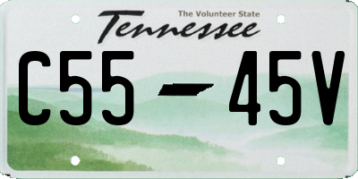 TN license plate C5545V
