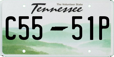 TN license plate C5551P