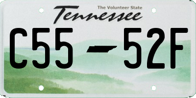 TN license plate C5552F